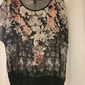 Sheer short sleeve dress shirt